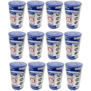 Intex Replacement Pool Filter Cartridge - Type B - 12 Pack