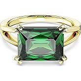 Swarovski Matrix Cocktail Ring with Green Swarovski Stone