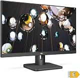AOC 24E1Q 24" FHD IPS Monitor 60Hz 5ms Frameless Speakers HDMI VGA DP Black view 2