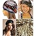 CHUANGLI Sparkly Sequins Beret Hat Glitter Mermaid Cap for Dancing Party Fancy Dress Red