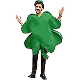 Arvilhill Mens 4 Leaf Clover Costume Adult St Patrick's Outfits Without Hat Horn (M XL)