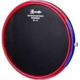 HUN M12 Tunable Marching Snare Practice Pad,Adjustable Snare Sound | 12 inch,Adjustable Snare Sound with Real Snare Drum Feel, With One Pair of Hickory Marching Drumstick