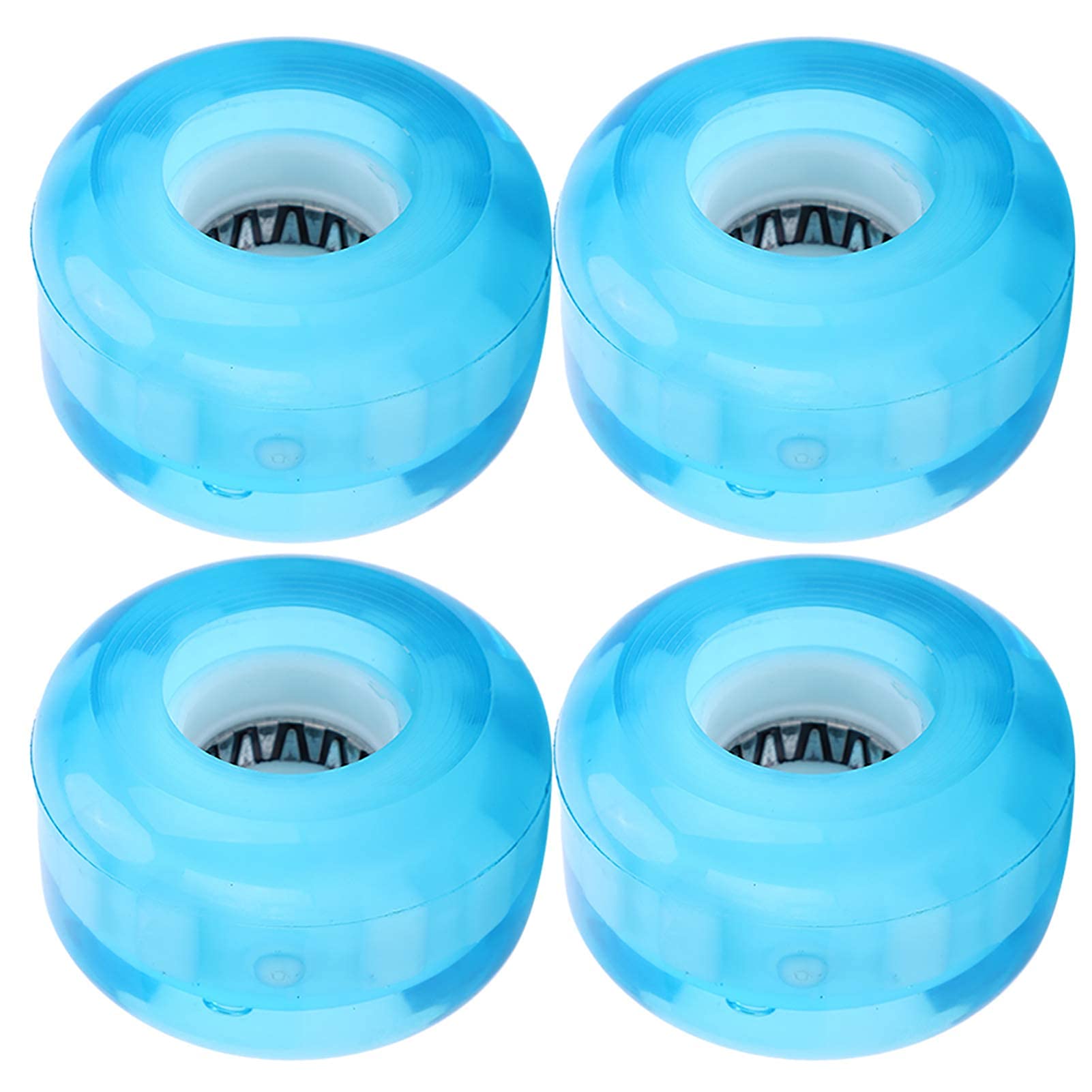 Alomejor PU Longboard Skateboard Wheels 52mm Skateboard Wheels 4 pcs/set Professional Anti‑Skid No Noise (Blue)
