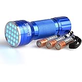 PeeDar 2.0 UV Pet Urine Detector Black Light Flashlight + Cat & Dog Behaviorist Book + 3 AAAS. Ultra Bright Optimal 380-385NM