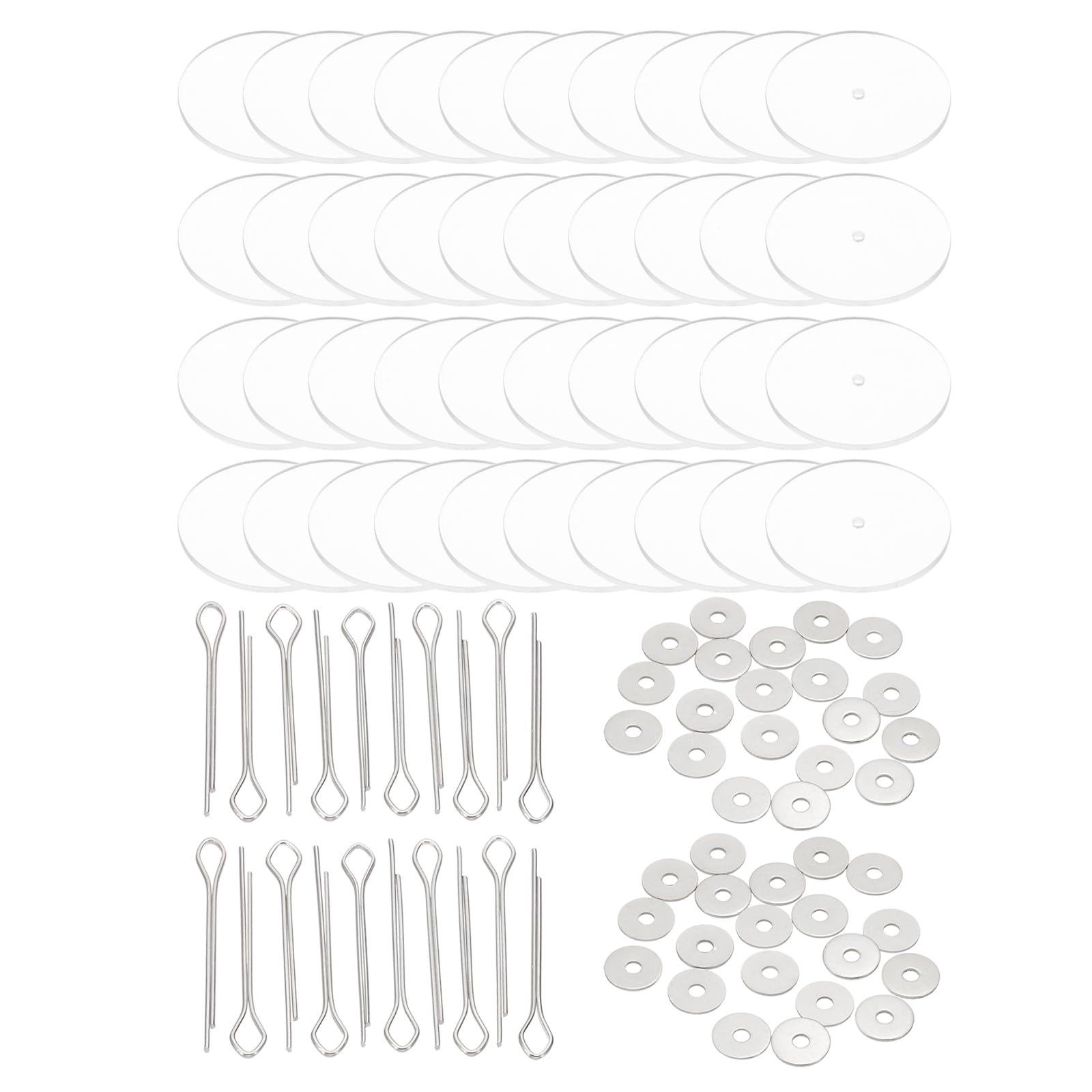 PATIKIL 45mm Doll Joints, 20 Set Removable Cotter Pin Joints Connector and Acrylic Tray for Bear Limbs Making Head Joints DIY Crafts Accessories