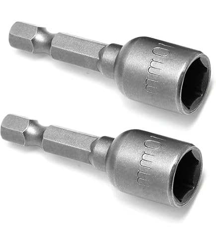 Hordion 2 Pcs 13mm Hex Nut Driver Bits - 1/4" Hex Shank For Power Drills & Screwdrivers