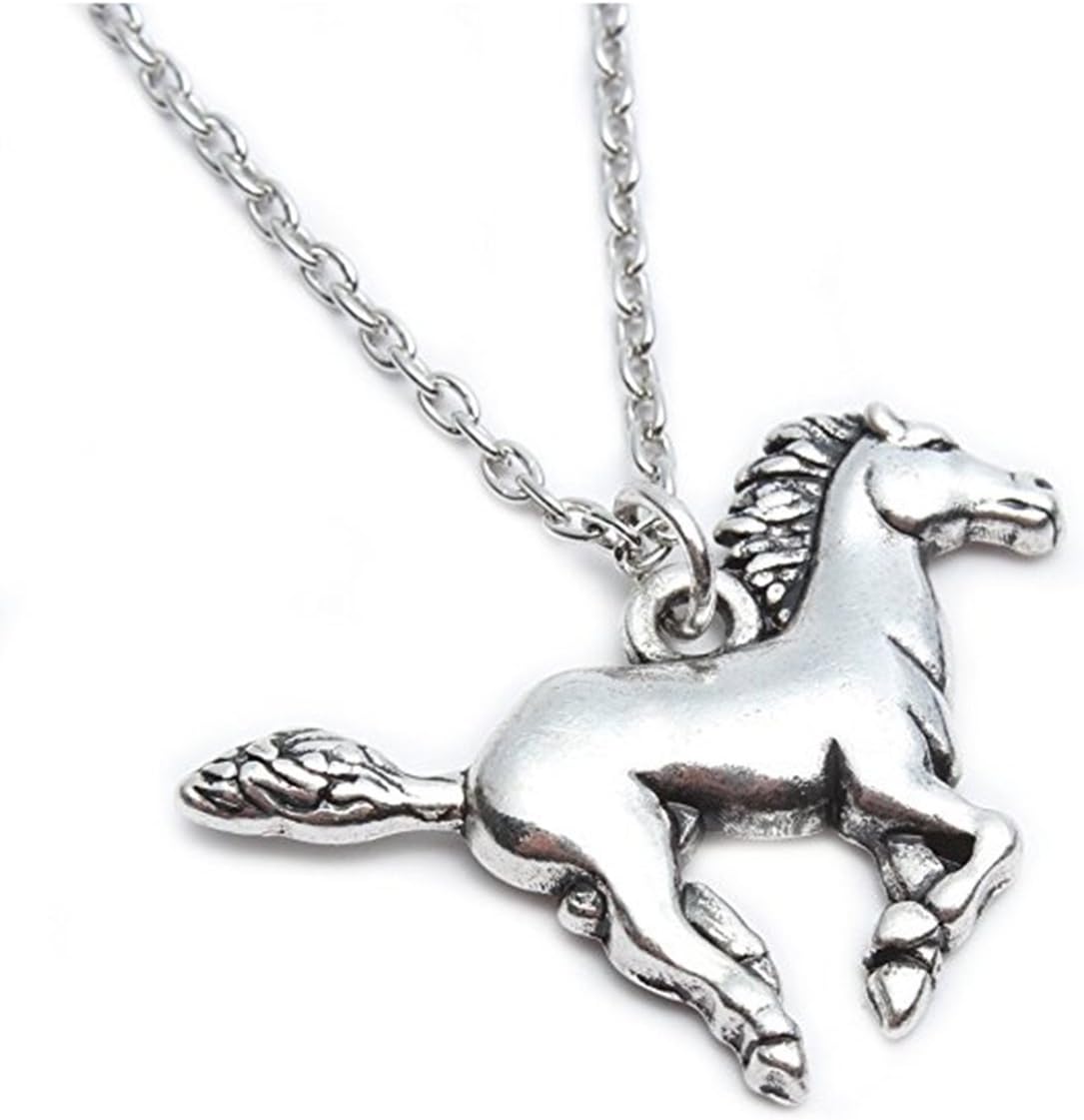 XYJZXY Horse Pendant Necklace for Women Cowgirl Teen Girls Equestrian Birthday Gift Jewelry with Gifts Box