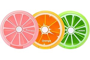 INVODA 3PCS Pill Cases 3PCS Pill Box Weekly 3 Times 7 Compartments Large Medicine Pill Organizer (Group 3PCS)