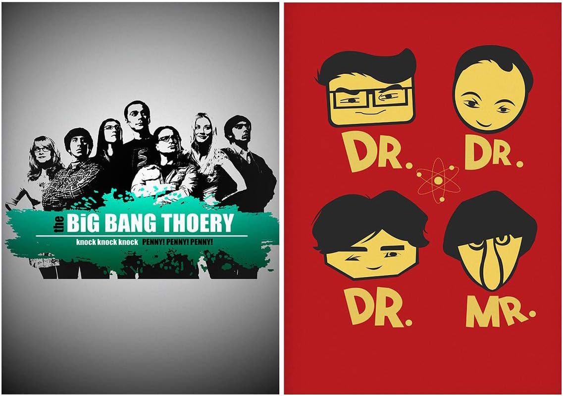 MOTIVATE BOX India,BBT Penny and Sheldon Fans and Big Bang Theory Characters Designed 2 Printed Posters(12in*18in)