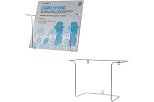 MyGift Modern Metal Wire Wall Mounted Vinyl Records Storage Racks, Hanging LP Record Holders, Floating Album Cover Display Sh