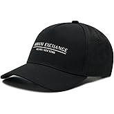 Armani Exchange Mens Milano/New York Logo Baseball Hat