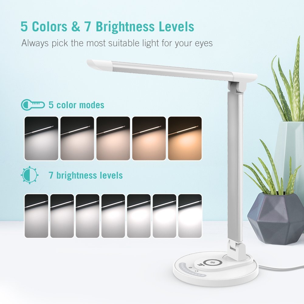 Lampada Da Tavolo Led Taotronics 12w Con Ricarica Wireless
