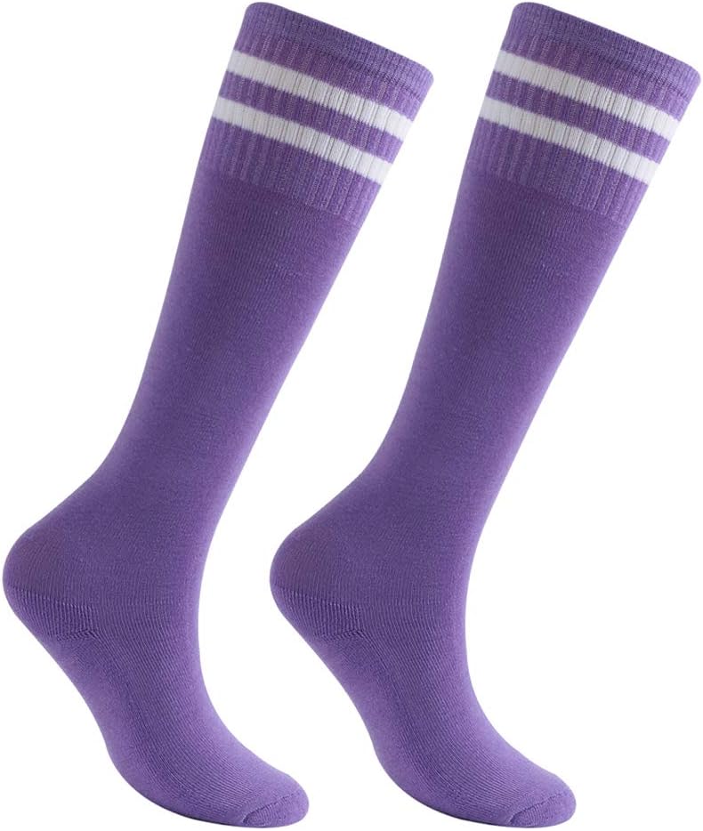 Kids Soccer Socks Youth Football Baseball Cushioned Team Socks Girls Boys 8-16 Years transla wonder