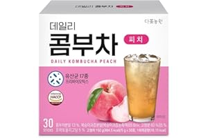 KAYFOOD Tea Garden Daily Kombucha Powder Tea Peach 5g x 30 sticks (150g/5.29oz) Sugar Free Diet Tea without Bottle