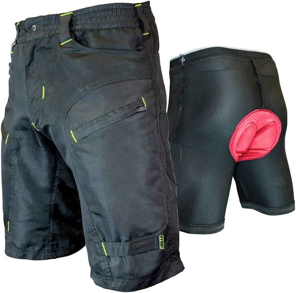 The Single Tracker-Mountain Bike Cargo Shorts, with Premium Antibacterial G-tex Padded Undershorts: Clothing