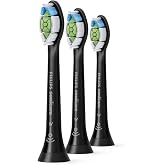 Philips Sonicare W DiamondClean Brush Heads, 3-Pack, 9 Month Supply, Black | 700% More Plaque Removal&sup1;, 100% Whiter Teeth&sup2;, BrushSync Reminder, Up To 62,000 Bristle Movements Per Min, HX6063/95