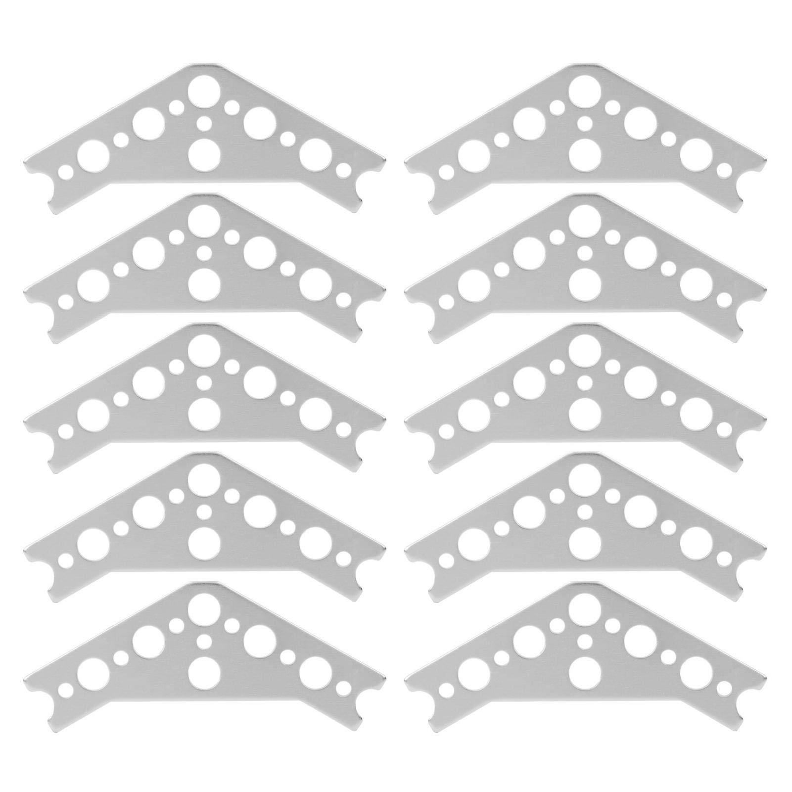10 Pcs Gusset, 120 Degrees 7005 Aluminum Robotic Connection Gusset Bracket Corner Brace Board Join Structural Components Robotics Connector Bracing Boards for TETRIX PRIME