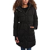 Steve Madden Womens Long Puffer Coat - Insulated Hooded Quilted Parka Puffer Jacket - Warm Winter Jacket for Women