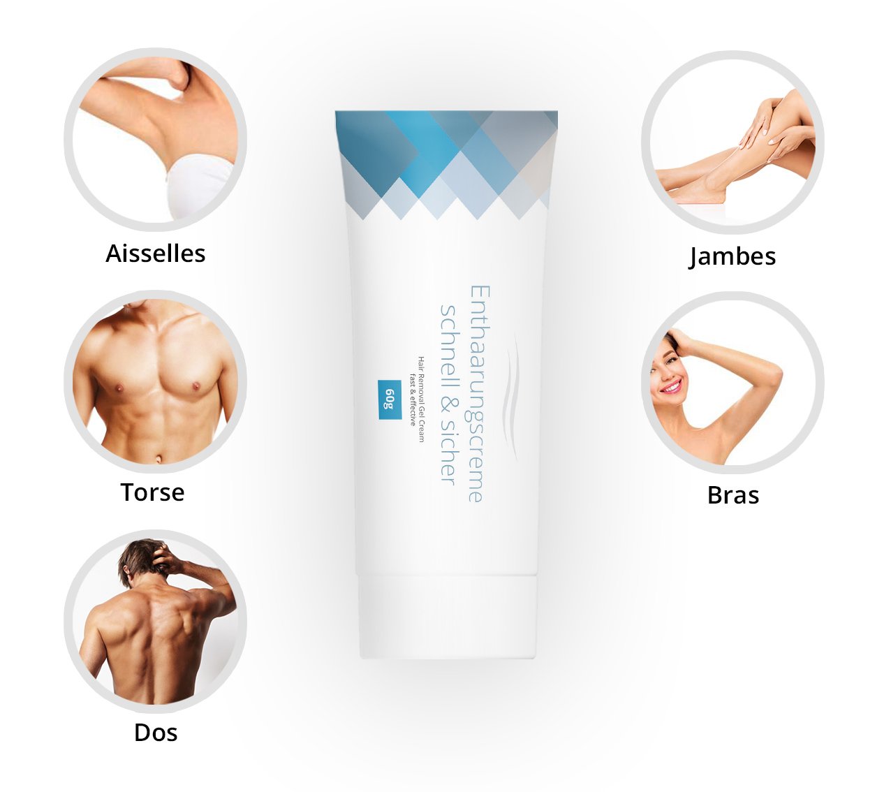 Tillmann\'s Crème Dépilatoire/2 Tubes/Crème Epilation Hydratante Naturelle. Parfum exquis à la citronnelle/Pour Homme et pour Femme - Livrées avec une spatule/Instructions d\'utilisation en Francais
