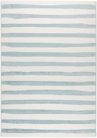 Havatex Moderner Teppich Anton Streifen Blau Weiss Design