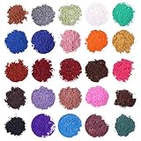 Soap Dye - Mica Powder Pigments for Bath Bomb - Soap Making Colorant - Candle Making, Eye Shadow, Blush, Nail Art, Resin Jewelry, Artist, Craft Projects (25 Colors (0.35 oz Each))