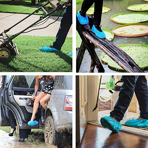 OmkuwlQ 100PCS Disposable Boot Shoes Covers Non-Slip Durable for Indoor Protect Home Floors Outdoors