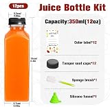Leaflai 12 Pack 12oz Juice Bottles with Lids, BPA-Free Plastic view 3