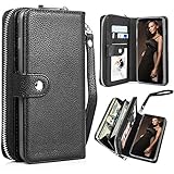 Galaxy S8 Case, Galaxy S8 Wallet Case, Pasonomi PU Leather Protective Shell Detachable Folio Flip Holster Carrying Case with Card Holder for Samsung Galaxy S8 2017 (Black)
