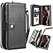 Galaxy S8 Case, Galaxy S8 Wallet Case, Pasonomi PU Leather Protective Shell Detachable Folio Flip Holster Carrying Case with Card Holder for Samsung Galaxy S8 2017 (Black)