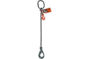 Advantage Rigging - Chain Sling - 5/16" x 5' Single Leg with Positive Locking Hook with Adjuster - Grade 100
