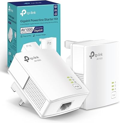 TP-Link TL-PA717KIT AV1000 Powerline Starter Kit Gigabit Adapter HomePlug AV2