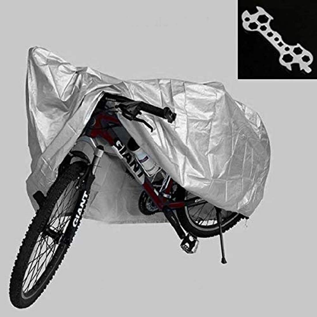 Schrodinger15 50007 Tool + Bicycle Cycle Acrylic Double Stitching Rain Water Resistant Dust Proof Cover with Zip Pouch