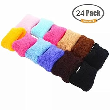 Amazon Com Wide Version Large Cotton Stretch Hair Ties Funjia 24