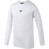 New Balance Boys Base Layer Top - Long Sleeve Insulated Compression Shirts - Thermal Base Layer Kids Youth Undershirt