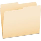 Pendaflex File Folders, Letter Size, Manila, 1/2 Cut, 100/BX (752 1/2), Letter