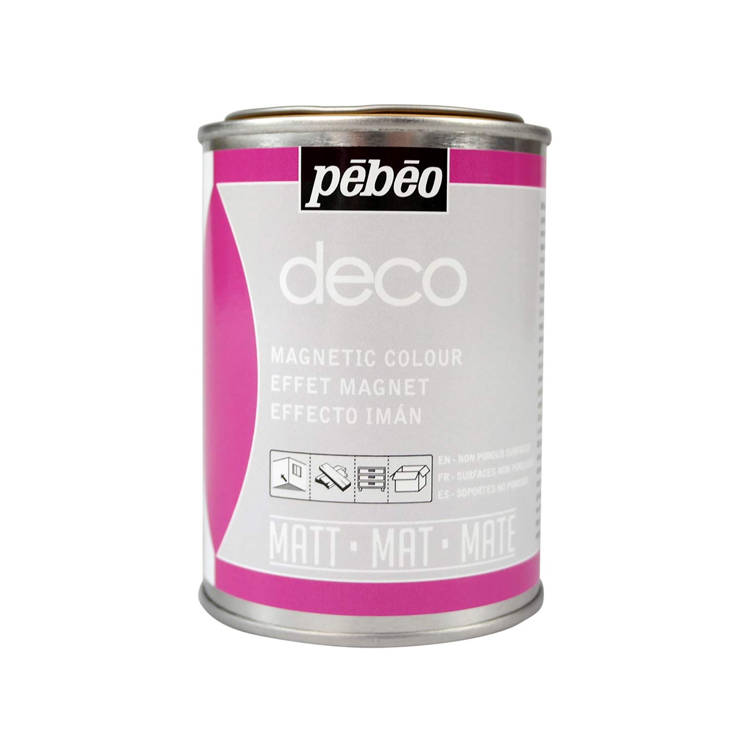 Unbekannt Pebeo 93506 Magnetic paint 250 ml metal can, Grey