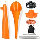 Oil Change Kit Compatible with Harley, Motorcycle Oil Change Funnel | with Filter Cap Wrench, Crankcase Fill Tool, Primary Case Oil Funnel, Drip-Free Filter Tool &amp; 30Pcs 11105 O-Rings