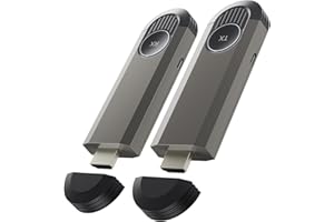 PULWTOP Wireless HDMI Transmitter and Receiver, 4K Decoding & 1080P HD Output, No WiFi, Plug & Play, Portable, Suitable for Devices with HDMI Ports Home Theater, Office Meeting, Lecture, Education