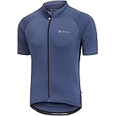 ARESFUEL Ultra-Soft 6 Pockets Cycling Jersey Men Short Sleeves Road Bike Shirts Biking Bicycle Mountain Bike Jersey