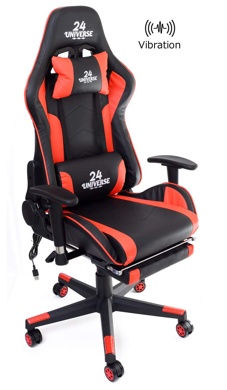 Mua ゲーミングチェア オフィスチェア Pcチェア マッサージ 機能付 椅子 デスクチェア ゲーム用チェア リクライニング パソコンチェア ハイバック ヘッドレスト 腰痛対策 ランバーサポート ひじ掛け付き 高さ調整機能 24universe レッド Tren Amazon Nhật Chinh