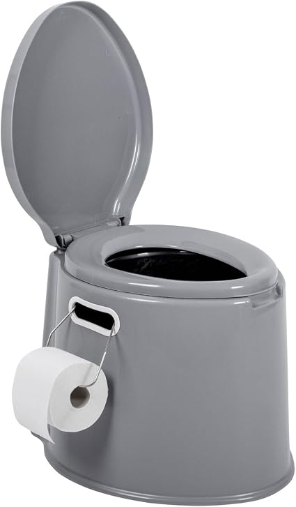 Proplus Tragbare Campingtoilette 7 Liter Grau 33 Cm Sitzhohe Amazon De Sport Freizeit