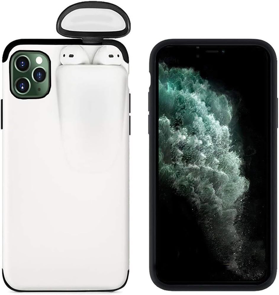Airpods pro case - Hybrid 2 in 1 Armor Case for iPhone 11 Pro Max Xs Xr 6s 7 8 Plus for Airpods 2 1 Holder Hard Case Wireless Earbuds Shell