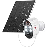 SJCODE 1080P Security Camera Wireless Outdoor with Solar Panel for Home Security, Color Night Vision, PIR Motion Detection, C