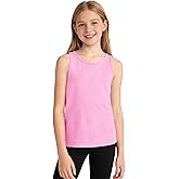 Auranso Girls Tank Tops Cotton Sleeveless Undershirts Athletic Shirts Racerback Dance Outfit Workout Tops
