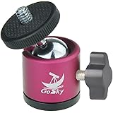 Gosky 360 Degree 1/4" Screw Mini Ball Head Mount for Digital Camera / Compact DSLR / Cell Phone / Monopod / Gopro / Light Stand / Light House-Tripod ball mount Aluminum House and Steel Ball