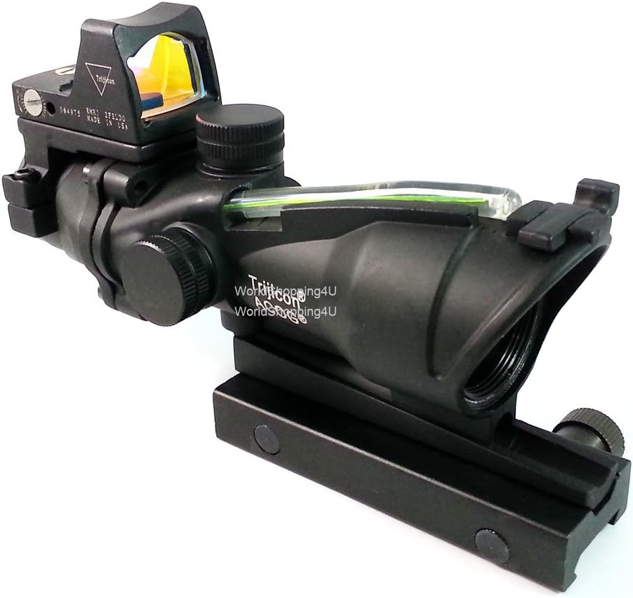 Worldshopping4U Functional Fibre 4X32 scope (Green Fiber) with RMR red dot sight