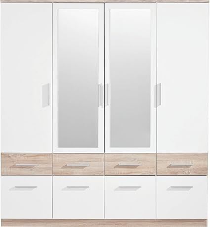Stella Trading Box 4 Turiger Kleiderschrank Holz Weiss Sonoma 55 X 180 X 198 Cm Amazon De Kuche Haushalt