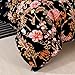 YMY Lightweight Microfiber Bedding Duvet Cover Set, Floral Print Pattern (Floral in Black, Queen)