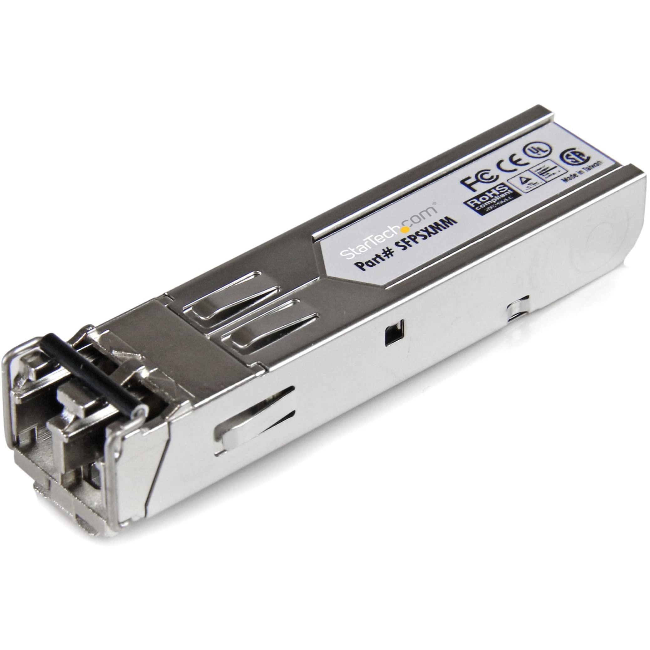 StarTech.com MSA Uncoded Compatible SFP Module - 1000BASE-SX - 1GbE Multi Mode Fiber (MMF) Optic Transceiver - 1GE Gigabit Ethernet SFP - LC 550m - 850nm - DDM (SFPSXMM)