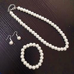 tenghong2021 Fashion Classic Faux Pearl Jewelry Set